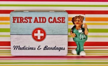 a first aid kit in the workplace
